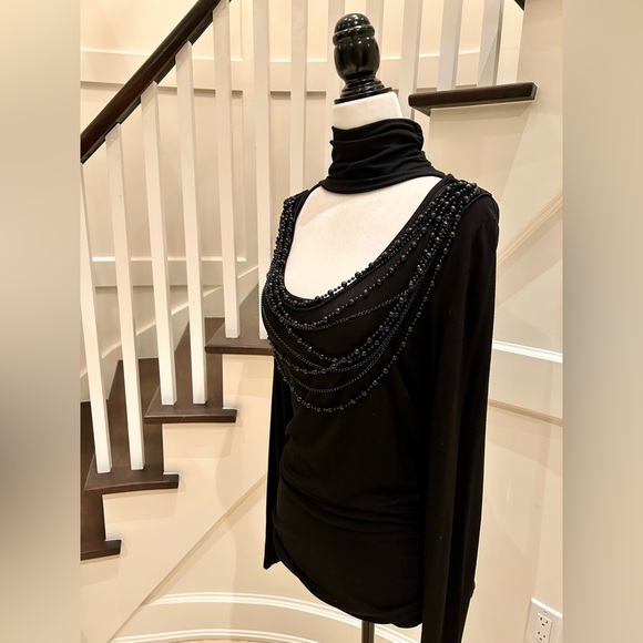 3/$50 Black Embellished Top - ** 3 FOR $50 DEAL + REDUCED SHIPPING ** - Picture 8 of 10